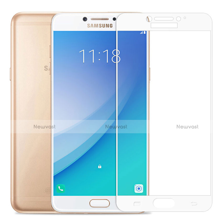 Ultra Clear Full Screen Protector Tempered Glass for Samsung Galaxy C5 Pro C5010 White