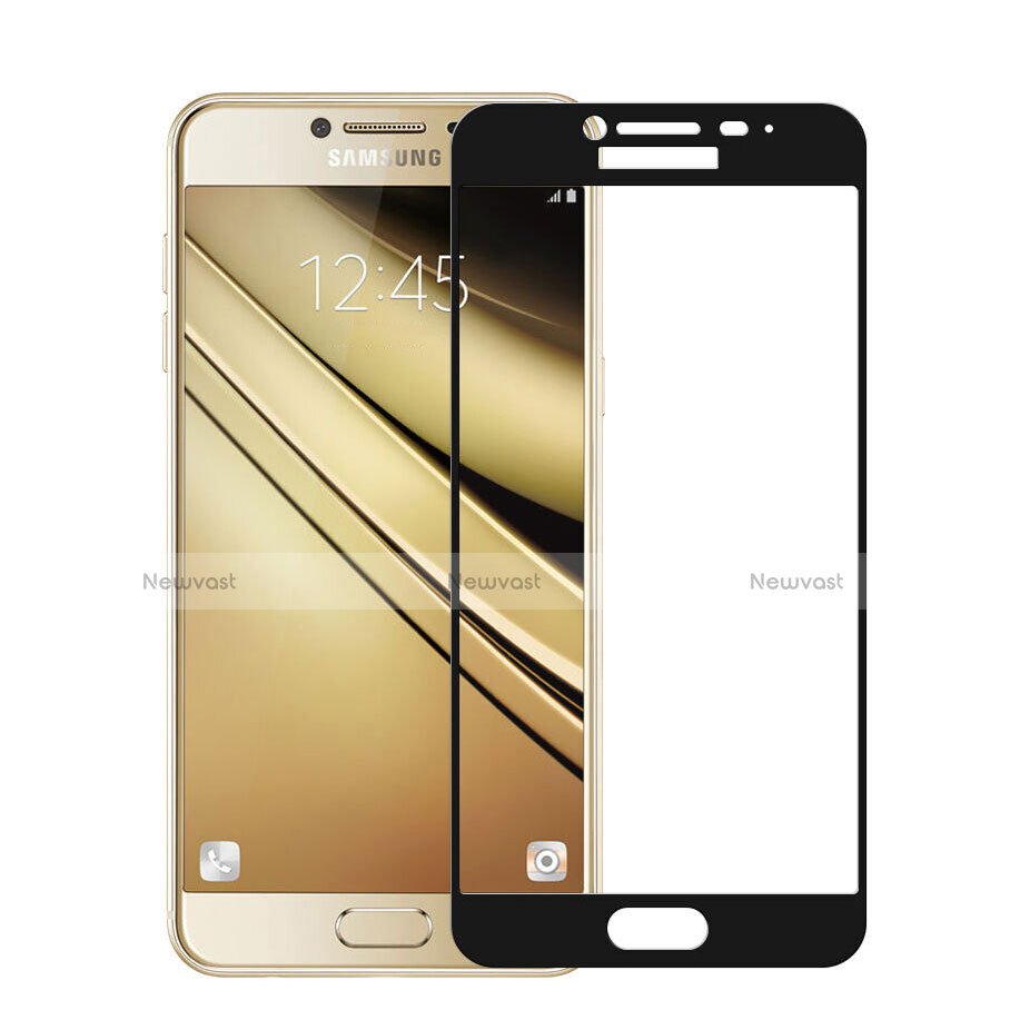 Ultra Clear Full Screen Protector Tempered Glass for Samsung Galaxy C7 SM-C7000 Black