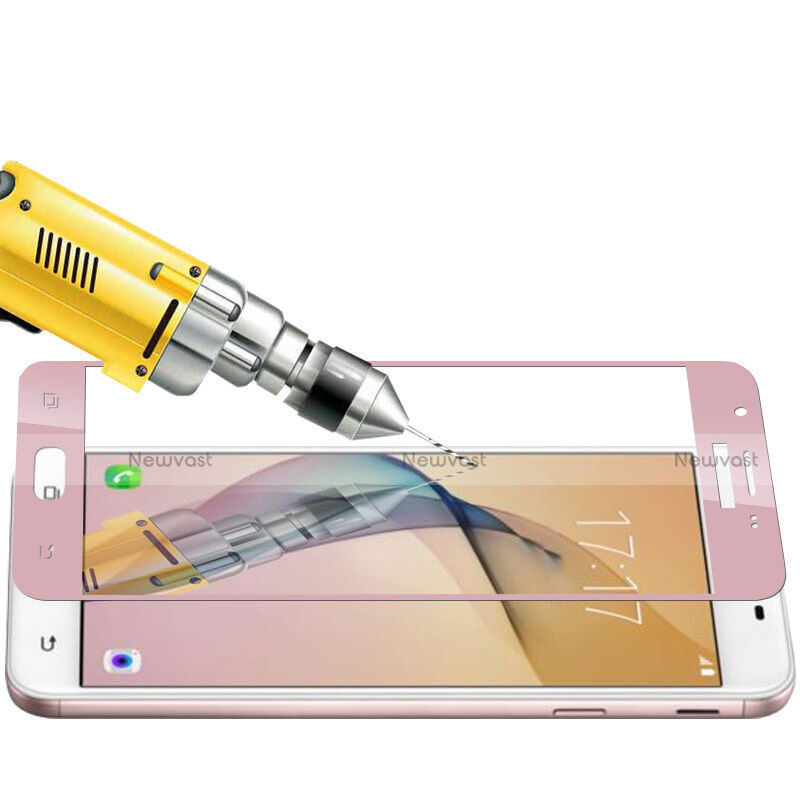 Ultra Clear Full Screen Protector Tempered Glass for Samsung Galaxy J7 Prime Pink