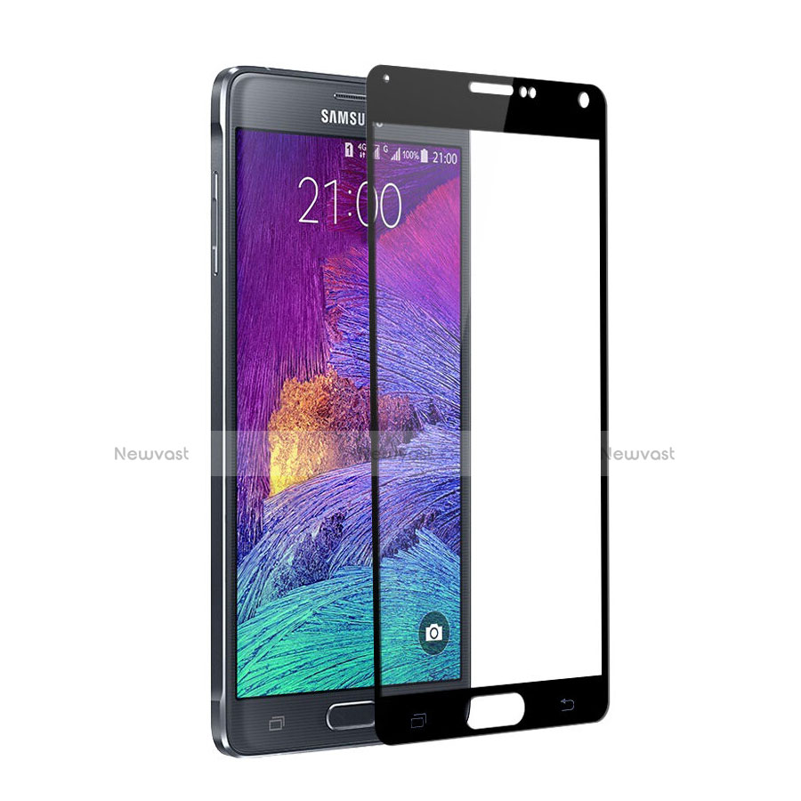 Ultra Clear Full Screen Protector Tempered Glass for Samsung Galaxy Note 4 SM-N910F Black