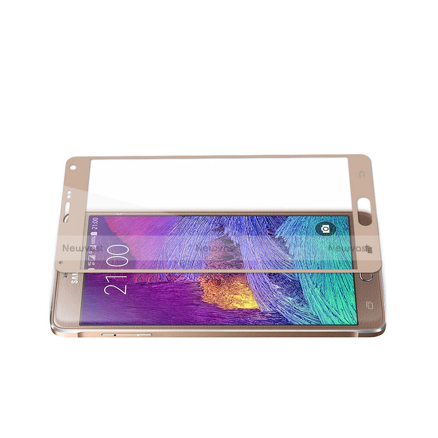 Ultra Clear Full Screen Protector Tempered Glass for Samsung Galaxy Note 4 SM-N910F Gold