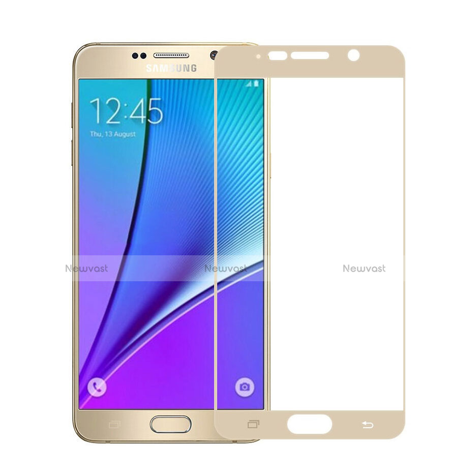 Ultra Clear Full Screen Protector Tempered Glass for Samsung Galaxy Note 5 N9200 N920 N920F Gold