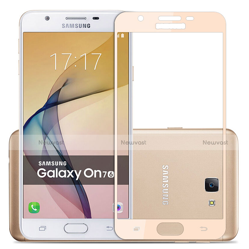 Ultra Clear Full Screen Protector Tempered Glass for Samsung Galaxy On7 (2016) G6100 Gold