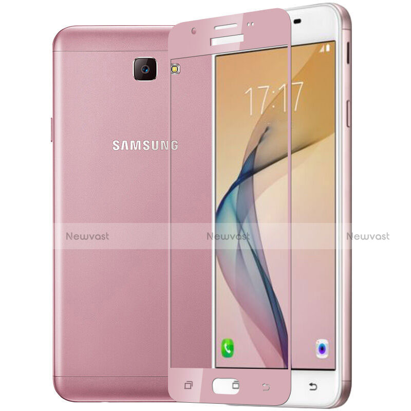 Ultra Clear Full Screen Protector Tempered Glass for Samsung Galaxy On7 (2016) G6100 Pink