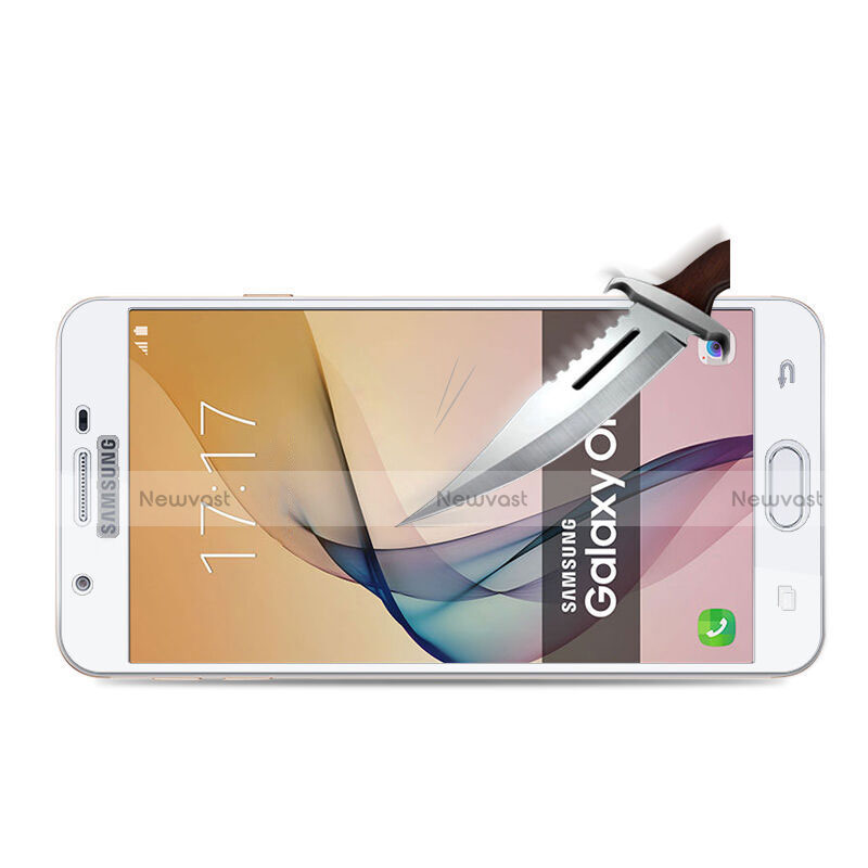 Ultra Clear Full Screen Protector Tempered Glass for Samsung Galaxy On7 (2016) G6100 White