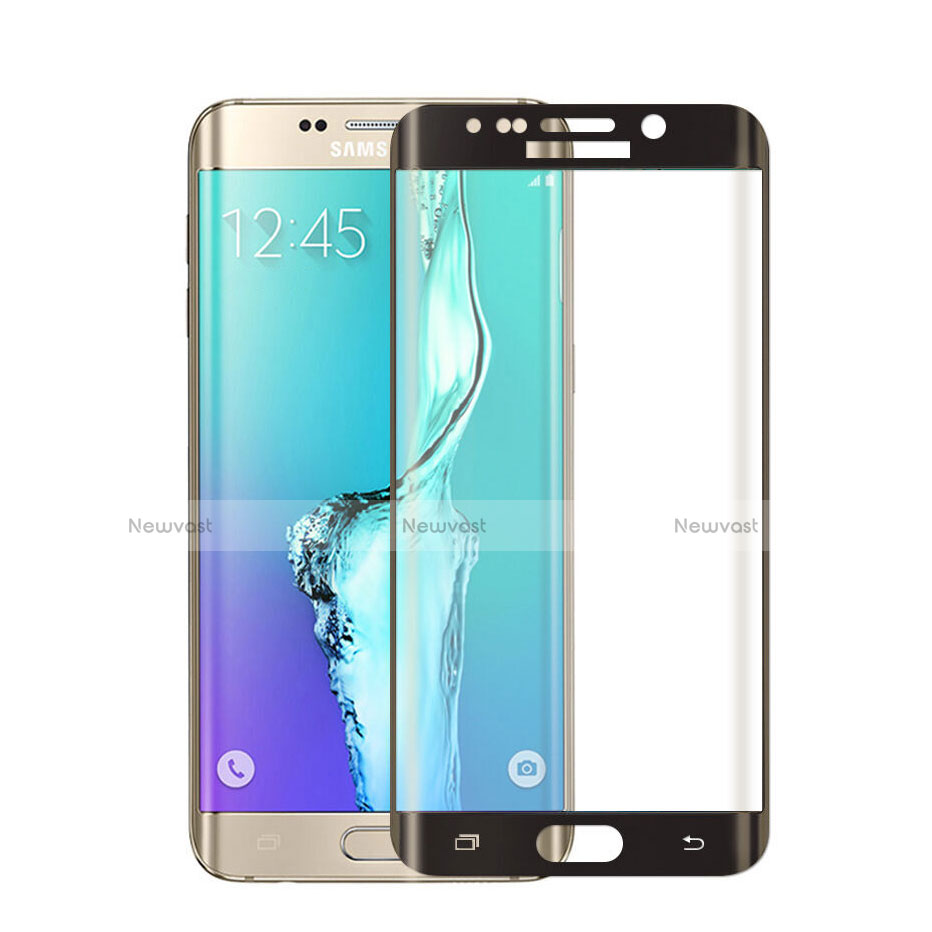 Ultra Clear Full Screen Protector Tempered Glass for Samsung Galaxy S6 Edge+ Plus SM-G928F Black