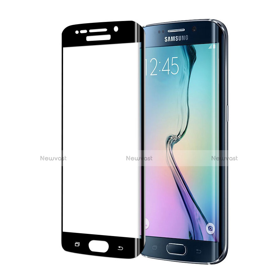 Ultra Clear Full Screen Protector Tempered Glass for Samsung Galaxy S6 Edge SM-G925 Black