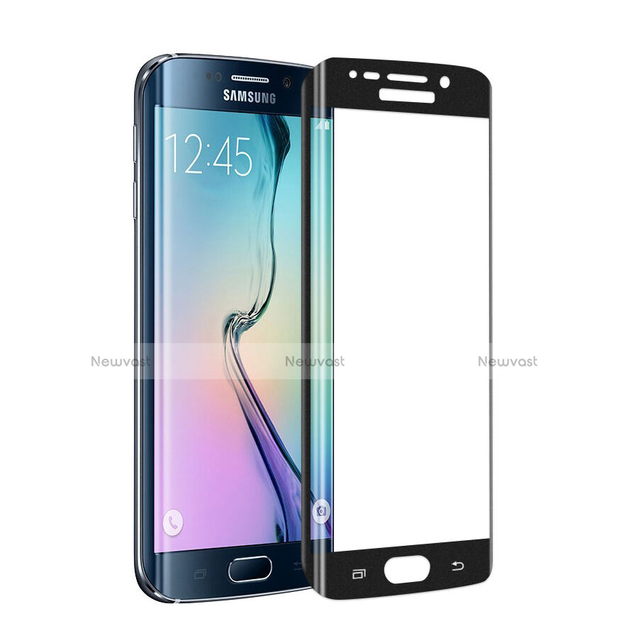 Ultra Clear Full Screen Protector Tempered Glass for Samsung Galaxy S6 Edge SM-G925 Black