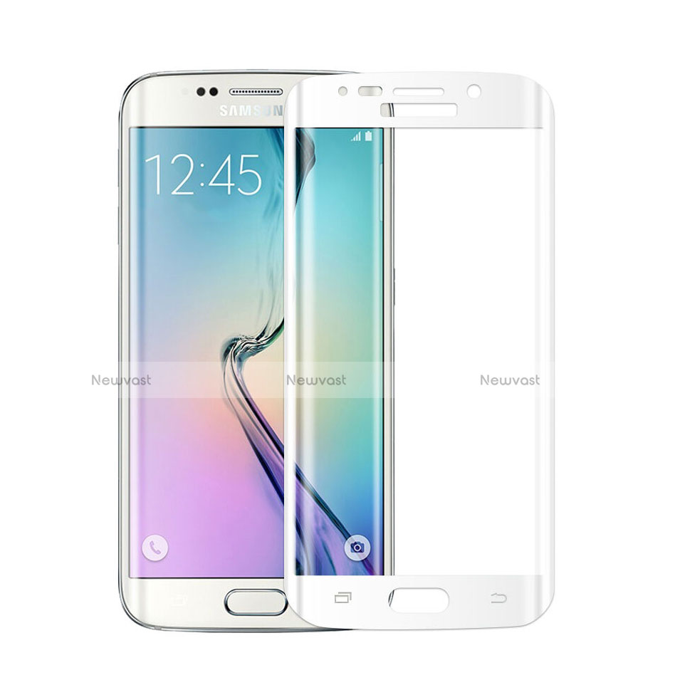 Ultra Clear Full Screen Protector Tempered Glass for Samsung Galaxy S6 Edge SM-G925 White