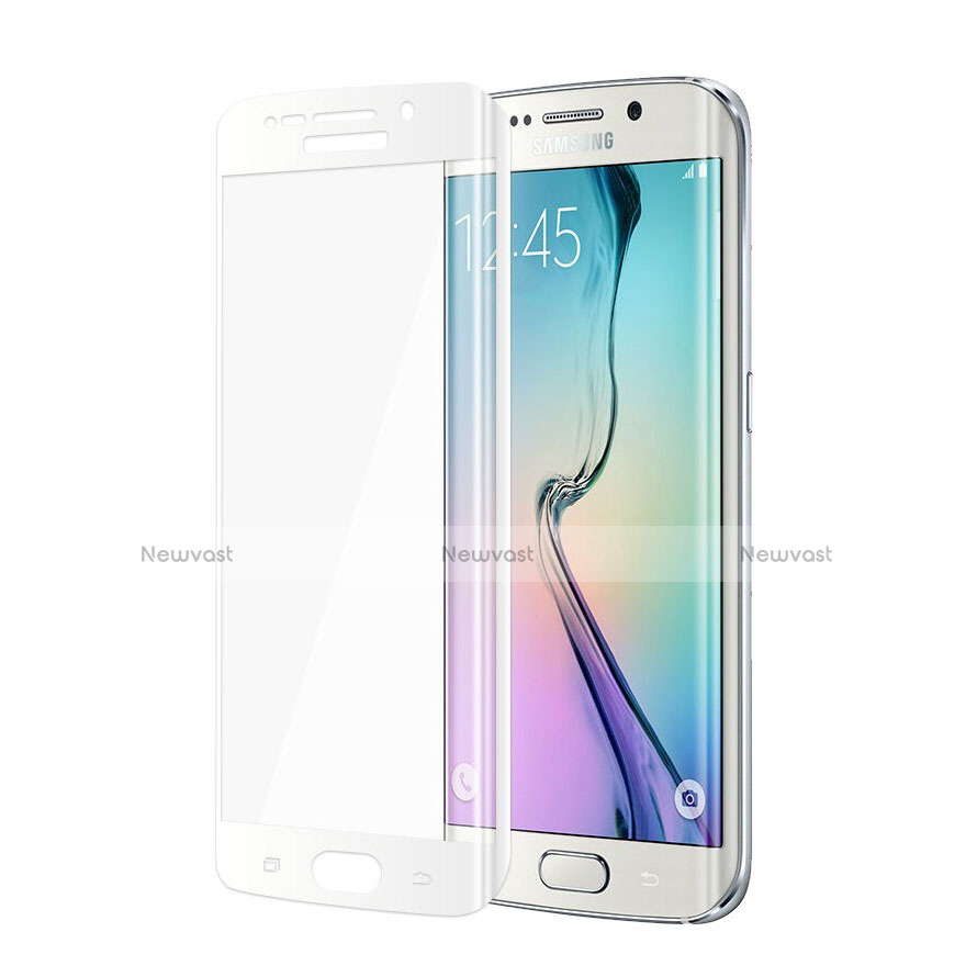 Ultra Clear Full Screen Protector Tempered Glass for Samsung Galaxy S6 Edge SM-G925 White