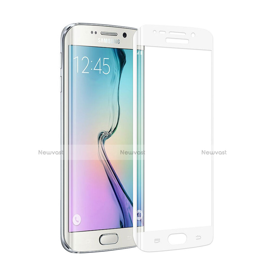 Ultra Clear Full Screen Protector Tempered Glass for Samsung Galaxy S6 Edge SM-G925 White