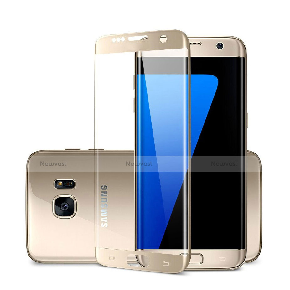 Ultra Clear Full Screen Protector Tempered Glass for Samsung Galaxy S7 Edge G935F Gold