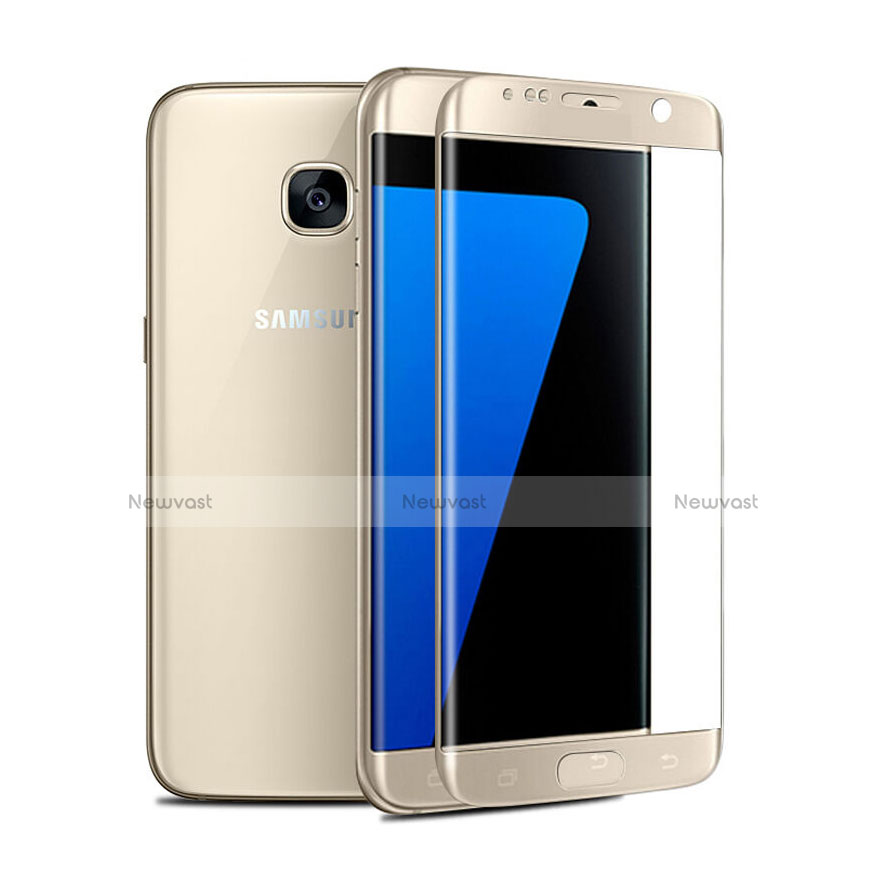 Ultra Clear Full Screen Protector Tempered Glass for Samsung Galaxy S7 Edge G935F Gold