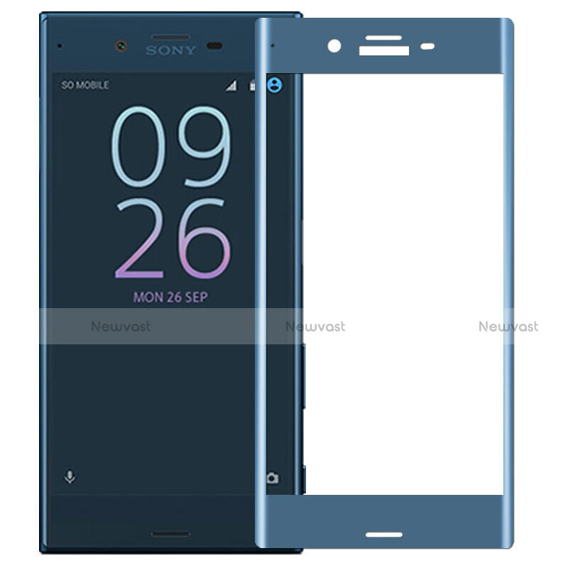 Ultra Clear Full Screen Protector Tempered Glass for Sony Xperia XZ Blue