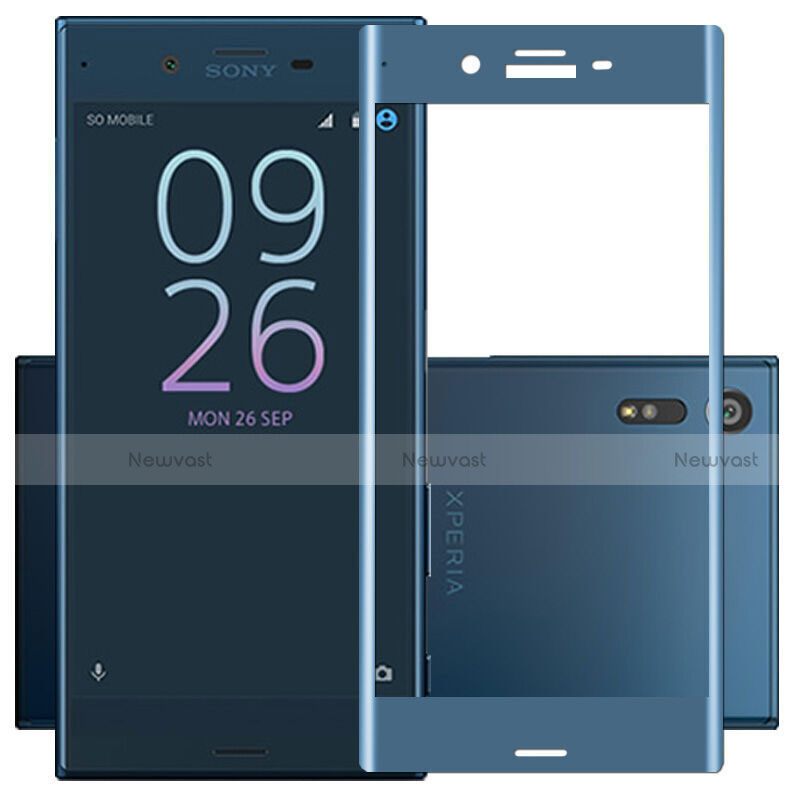 Ultra Clear Full Screen Protector Tempered Glass for Sony Xperia XZs Blue