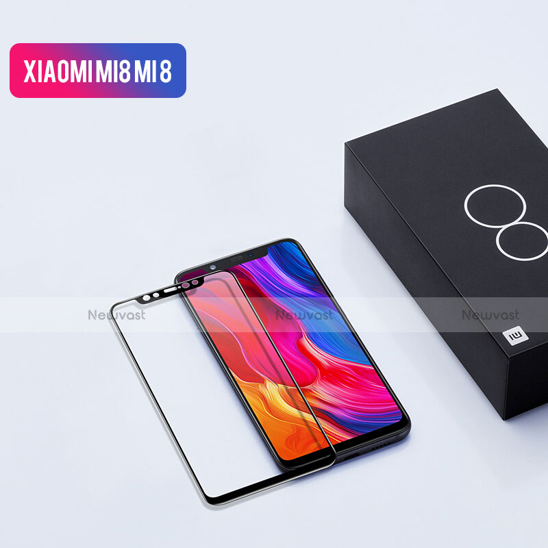 Ultra Clear Full Screen Protector Tempered Glass for Xiaomi Mi 8 Black