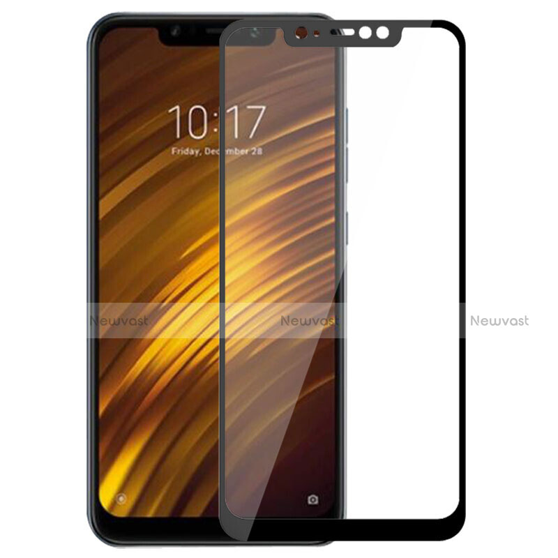 Ultra Clear Full Screen Protector Tempered Glass for Xiaomi Pocophone F1 Black