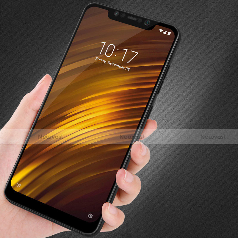 Ultra Clear Full Screen Protector Tempered Glass for Xiaomi Pocophone F1 Black