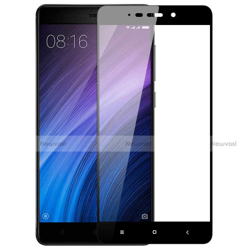 Ultra Clear Full Screen Protector Tempered Glass for Xiaomi Redmi 4 Standard Edition Black