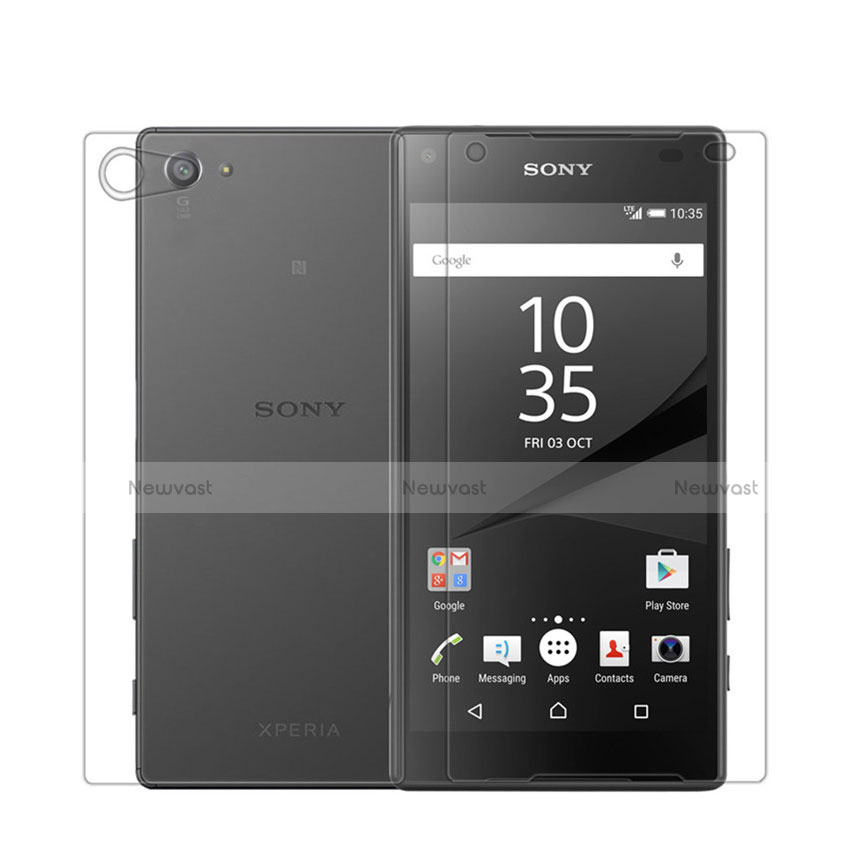 Ultra Clear Screen Protector Front and Back Film for Sony Xperia Z5 Compact Clear