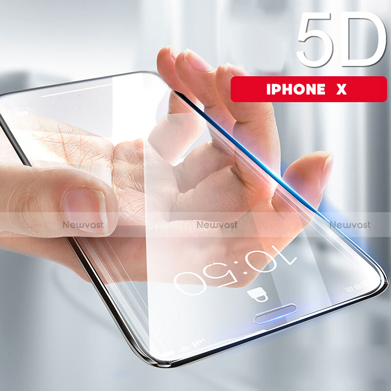 Ultra Clear Tempered Glass Screen Protector Film 5D for Apple iPhone X Clear