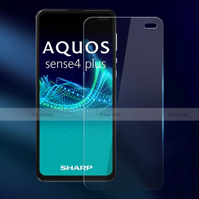 Ultra Clear Tempered Glass Screen Protector Film for Sharp AQUOS Sense4 Plus Clear