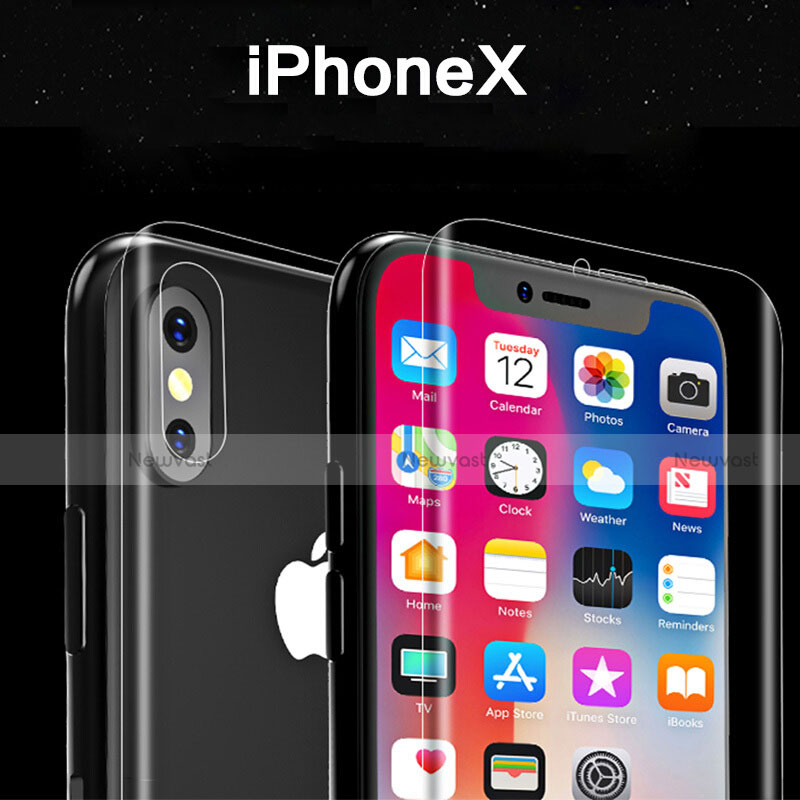 Ultra Clear Tempered Glass Screen Protector Front and Back for Apple iPhone Xs Clear