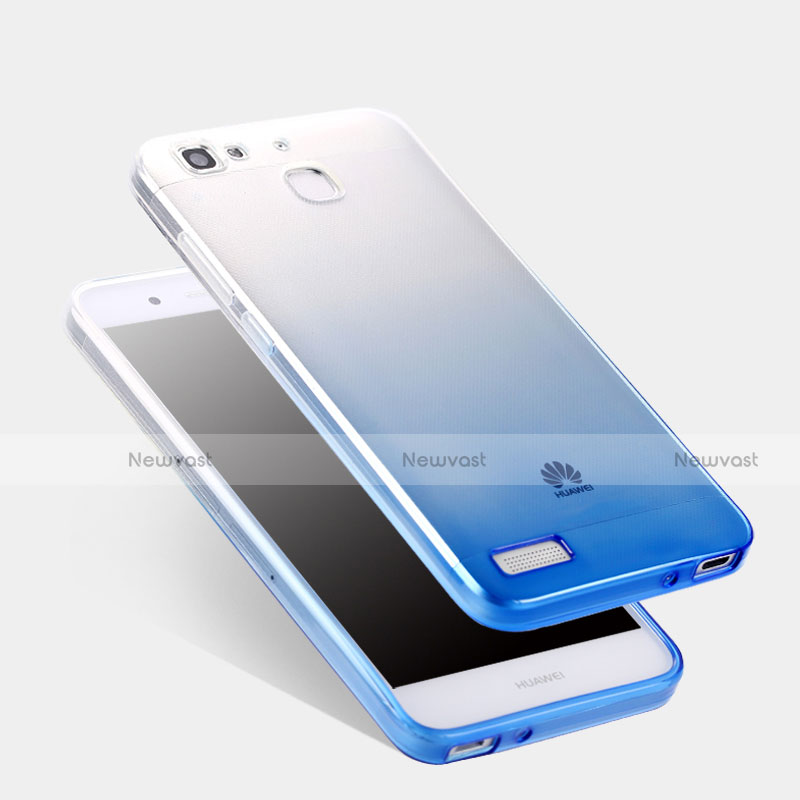 Ultra Slim Transparent Gel Gradient Soft Case for Huawei Enjoy 5S Blue