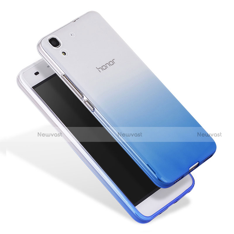 Ultra Slim Transparent Gel Gradient Soft Case for Huawei Honor 4A Blue