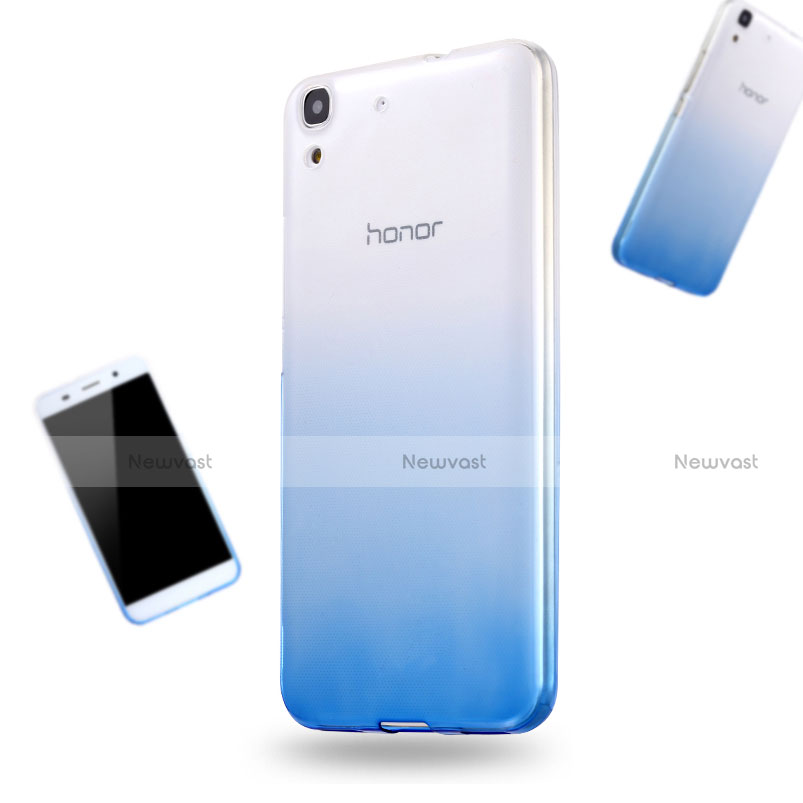 Ultra Slim Transparent Gel Gradient Soft Case for Huawei Honor 4A Blue