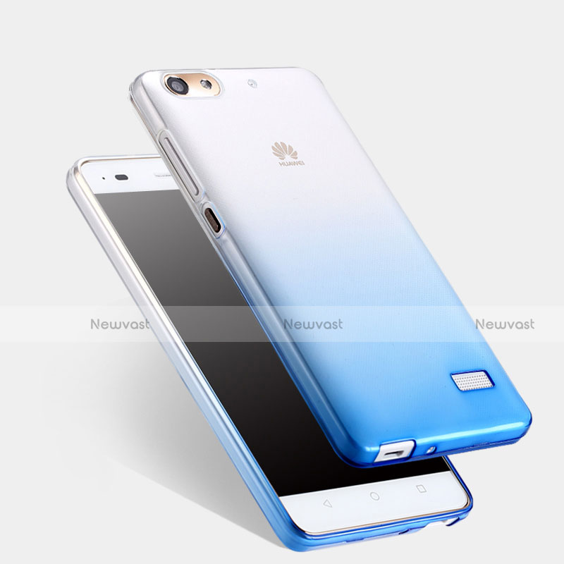 Ultra Slim Transparent Gel Gradient Soft Case for Huawei Honor 4C Blue