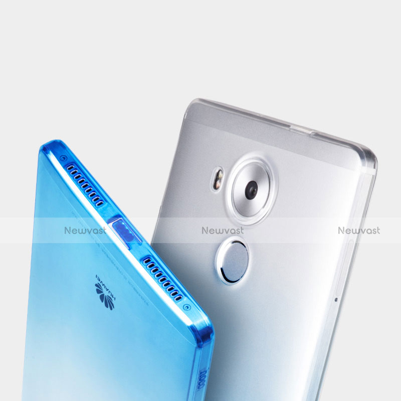 Ultra Slim Transparent Gel Gradient Soft Case for Huawei Mate 8 Blue