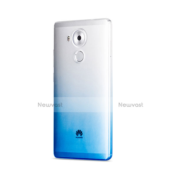 Ultra Slim Transparent Gel Gradient Soft Case for Huawei Mate 8 Blue