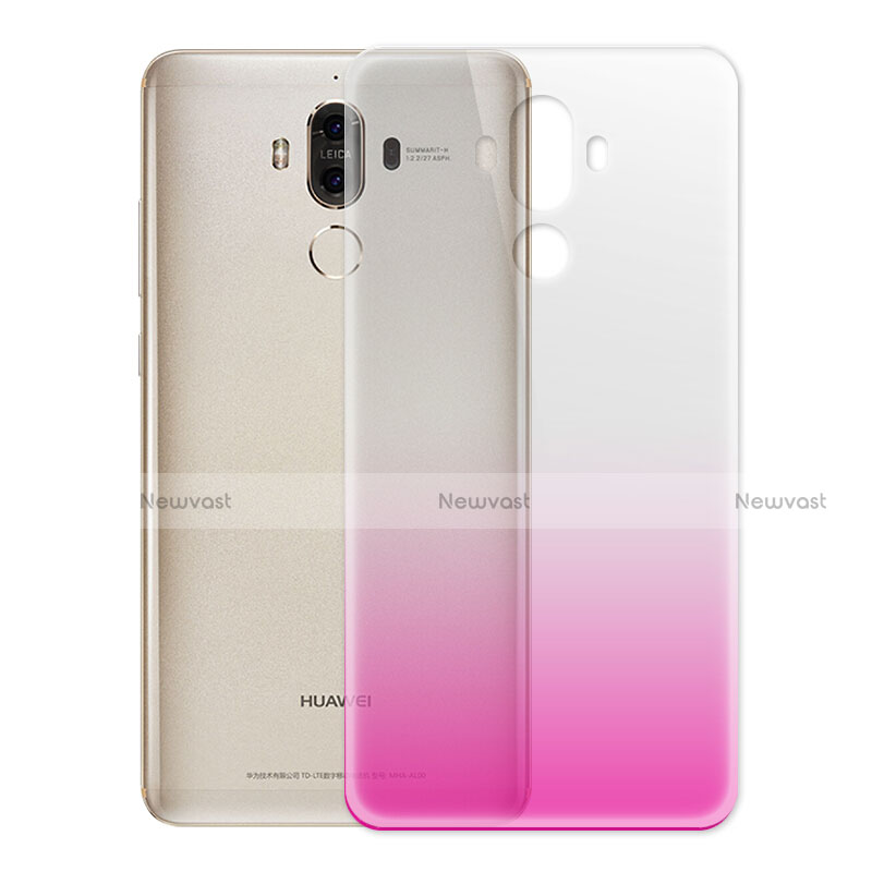 Ultra Slim Transparent Gel Gradient Soft Case for Huawei Mate 9 Pink