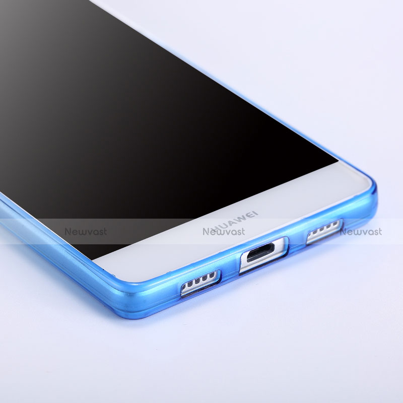 Ultra Slim Transparent Gel Gradient Soft Case for Huawei P8 Lite Blue