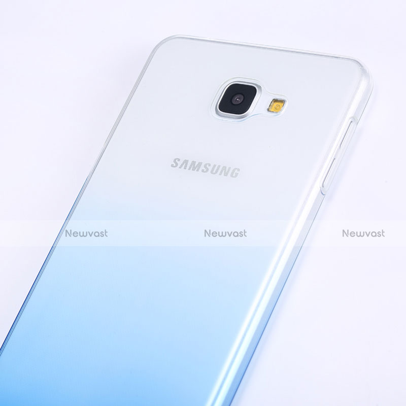 Ultra Slim Transparent Gel Gradient Soft Case for Samsung Galaxy A9 Pro (2016) SM-A9100 Blue