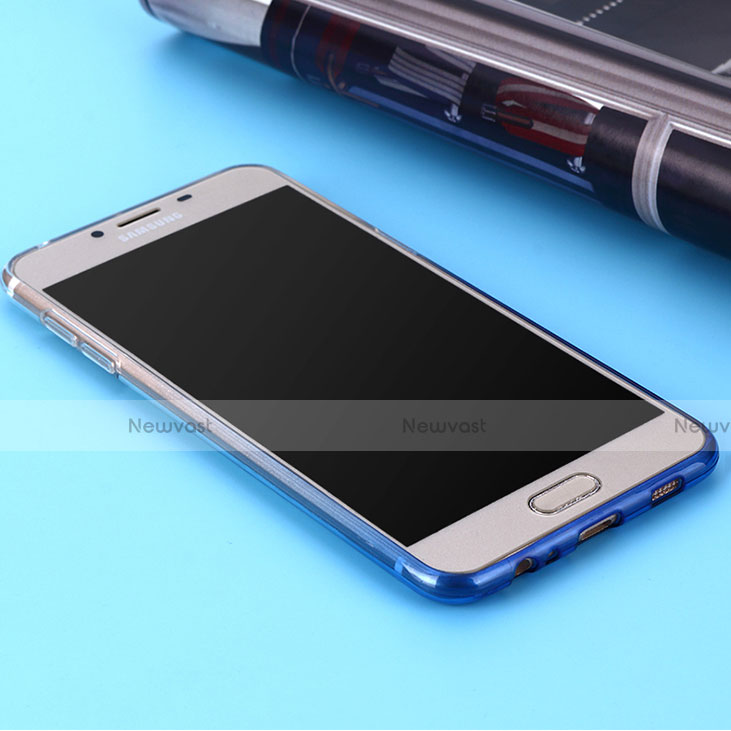 Ultra Slim Transparent Gel Gradient Soft Case for Samsung Galaxy C7 SM-C7000 Blue