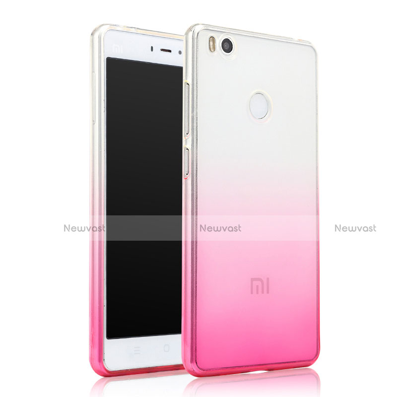 Ultra Slim Transparent Gel Gradient Soft Case for Xiaomi Mi 4S Pink