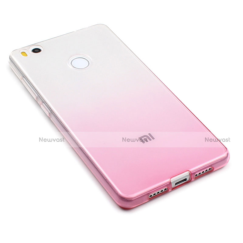 Ultra Slim Transparent Gel Gradient Soft Case for Xiaomi Mi 4S Pink