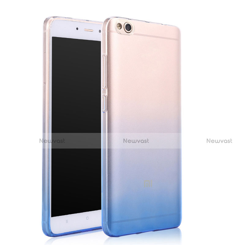 Ultra Slim Transparent Gel Gradient Soft Case for Xiaomi Mi 5C Blue