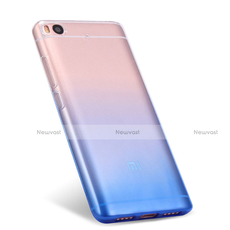 Ultra Slim Transparent Gel Gradient Soft Case for Xiaomi Mi 5S Blue