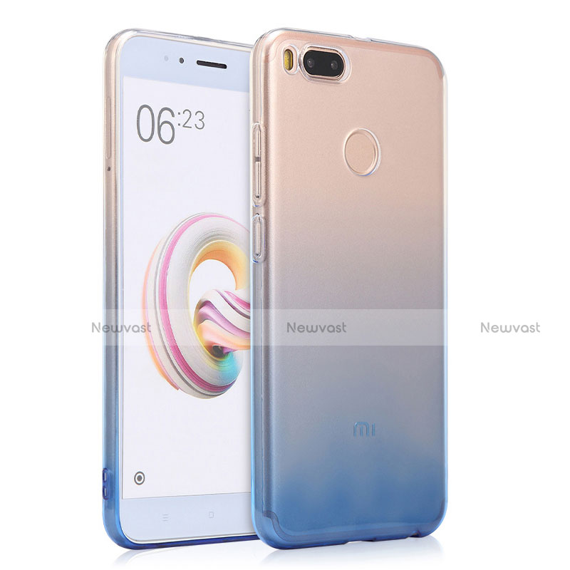 Ultra Slim Transparent Gel Gradient Soft Case for Xiaomi Mi 5X Blue