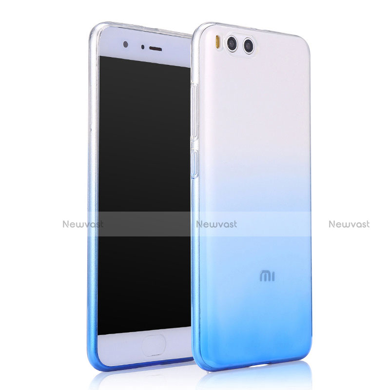 Ultra Slim Transparent Gel Gradient Soft Case for Xiaomi Mi 6 Blue