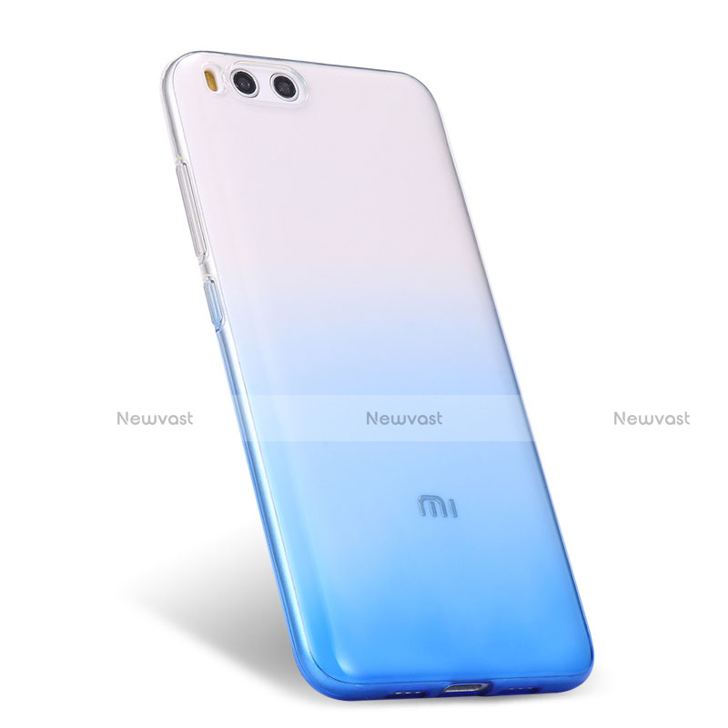 Ultra Slim Transparent Gel Gradient Soft Case for Xiaomi Mi 6 Blue