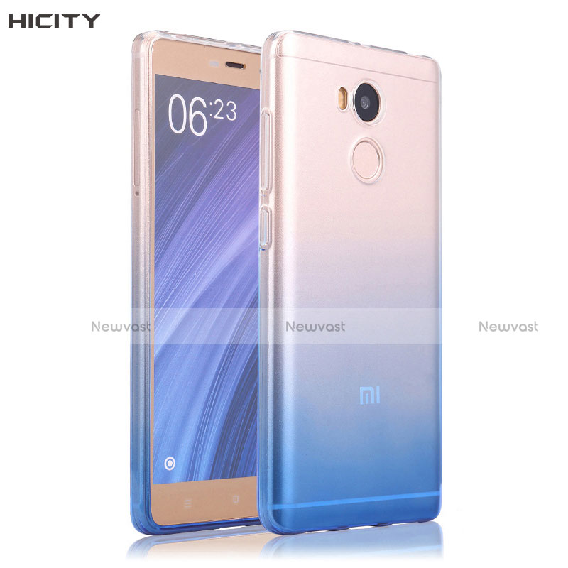 Ultra Slim Transparent Gel Gradient Soft Case for Xiaomi Redmi 4 Prime High Edition Blue