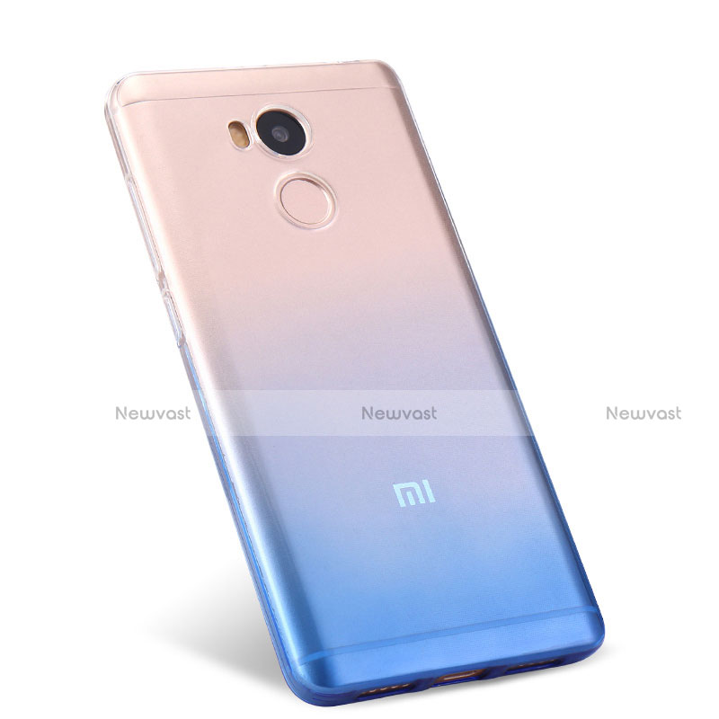 Ultra Slim Transparent Gel Gradient Soft Case for Xiaomi Redmi 4 Prime High Edition Blue