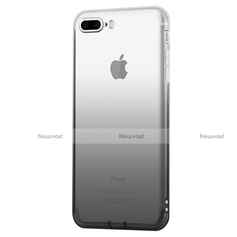 Ultra Slim Transparent Gel Gradient Soft Case G01 for Apple iPhone 7 Plus Gray