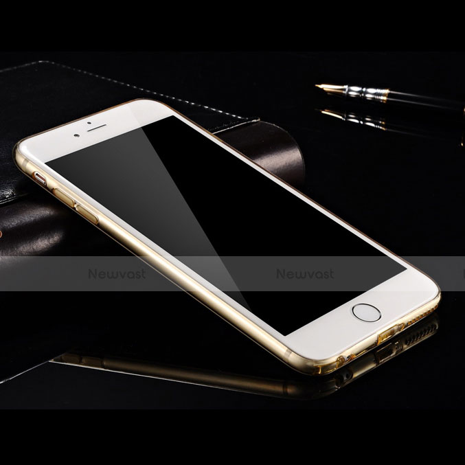 Ultra Slim Transparent Gel Soft Case for Apple iPhone 6 Plus Gold