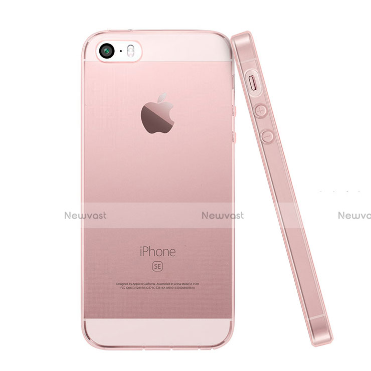 Ultra Slim Transparent Gel Soft Cover for Apple iPhone SE Pink