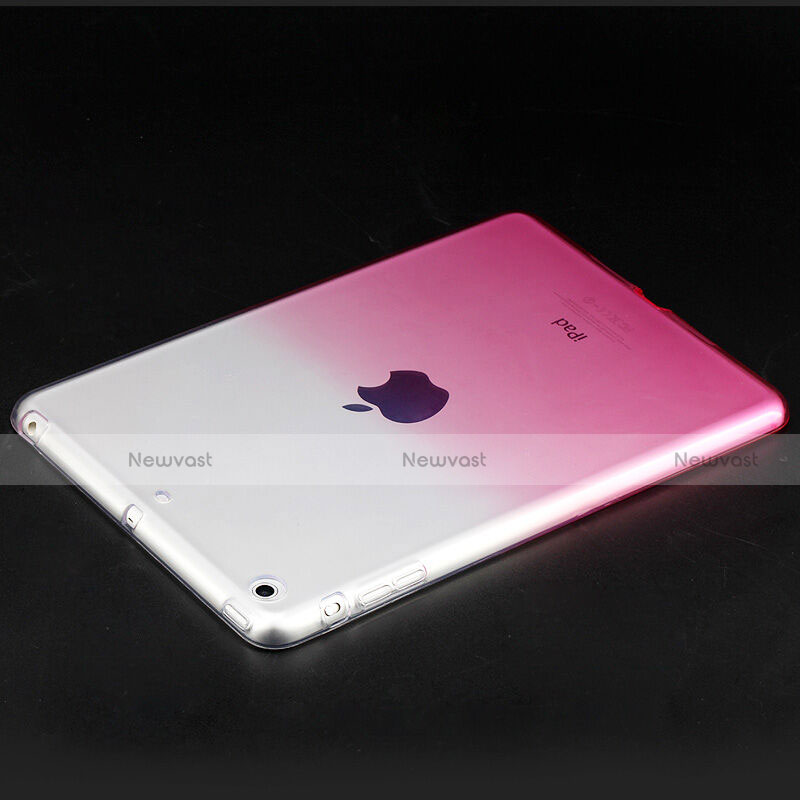 Ultra Slim Transparent Gradient Soft Case for Apple iPad Mini 3 Pink